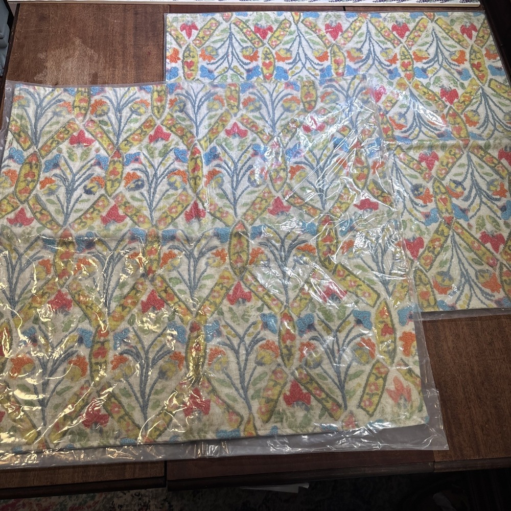 Floral Multicolor Home Bedding Throw or Accent Rug - Blue, Yellow, Pink